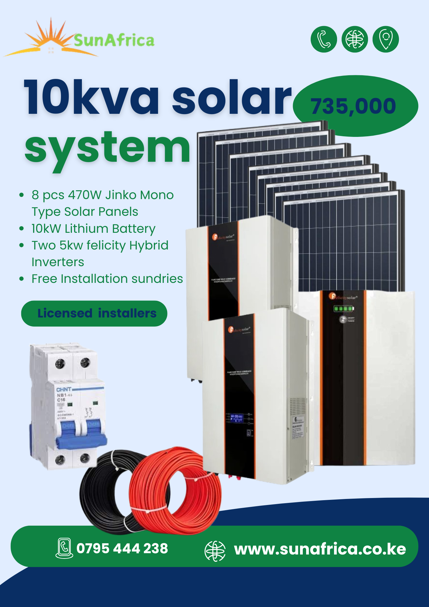 10KVA Solar system - SunAfrica