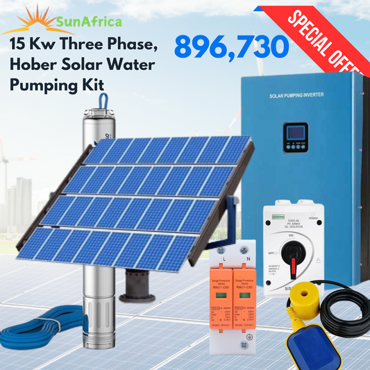 15 Kw Three Phase, Hober Solar Water Pumping Kit - SunAfrica