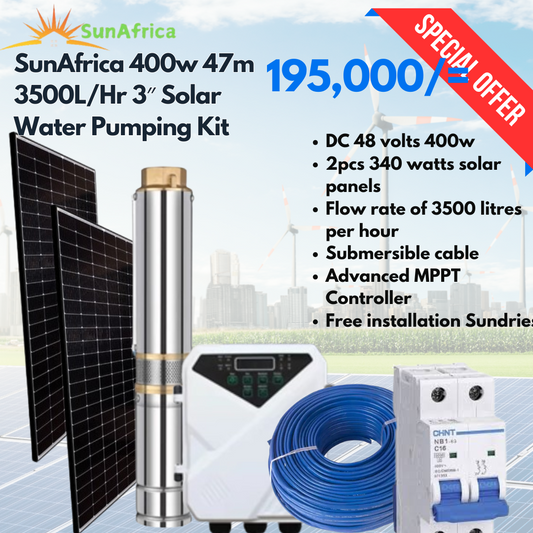 400w 47m Solar pumping Kit - SunAfrica